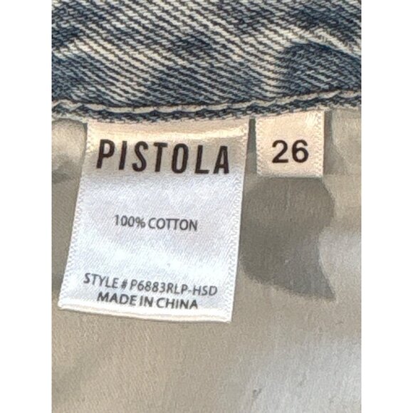 Pistola Charlie High Rise Straight Jeans in Hysteria Distressed 26 Womens denim - Picture 9 of 16